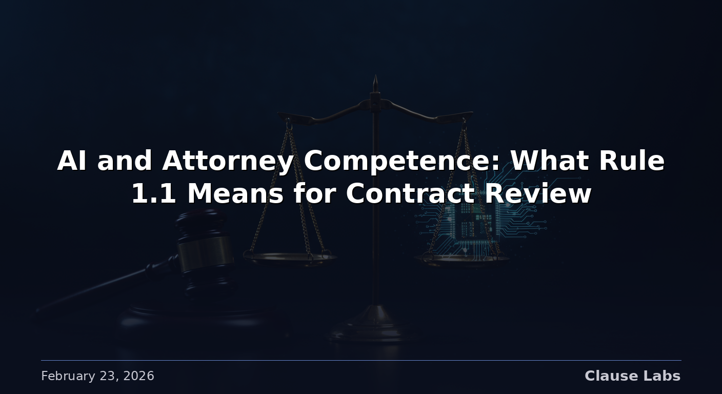 AI and Attorney Competence: What Rule 1.1 Means for Contract Review