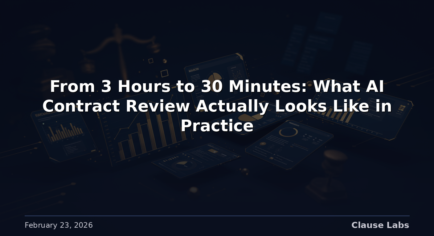 From 3 Hours to 30 Minutes: What AI Contract Review Actually Looks Like in Practice