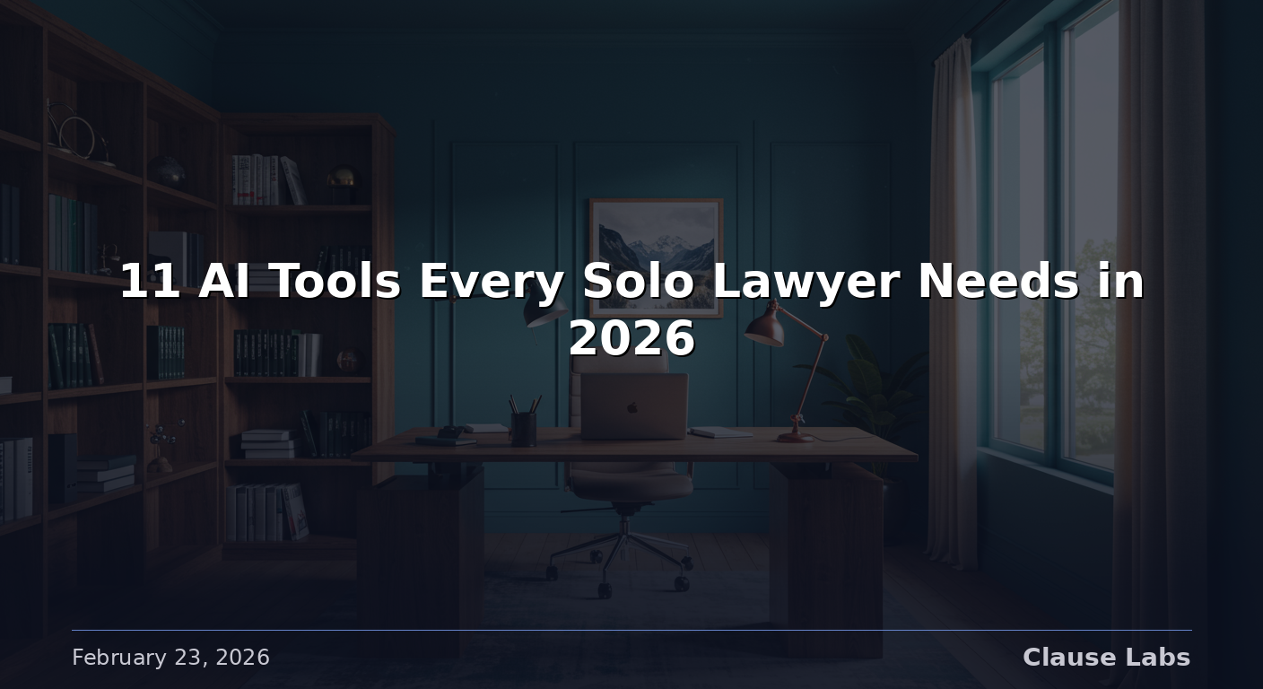 11 AI Tools Every Solo Lawyer Needs in 2026