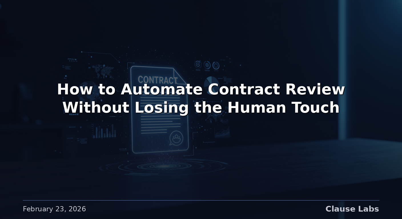 How to Automate Contract Review Without Losing the Human Touch