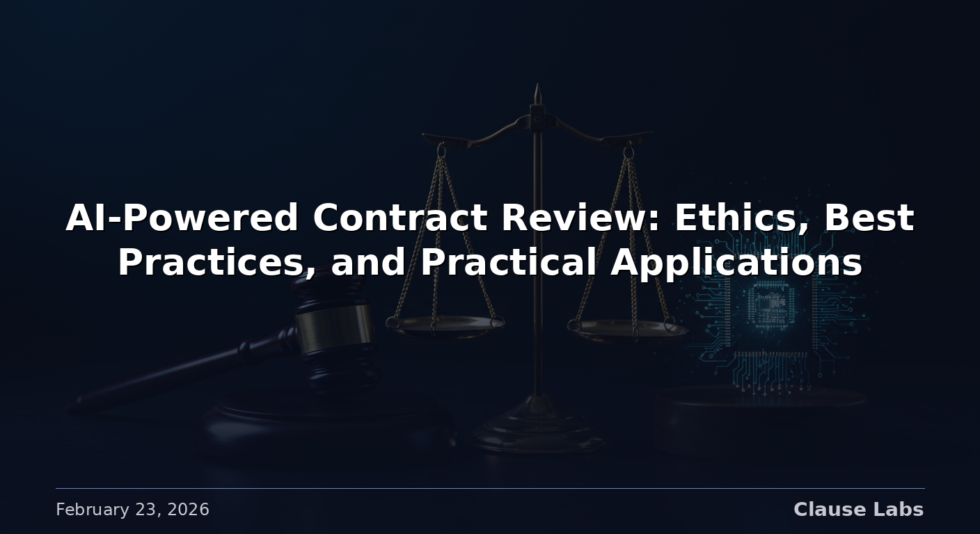 AI-Powered Contract Review: Ethics, Best Practices, and Practical Applications