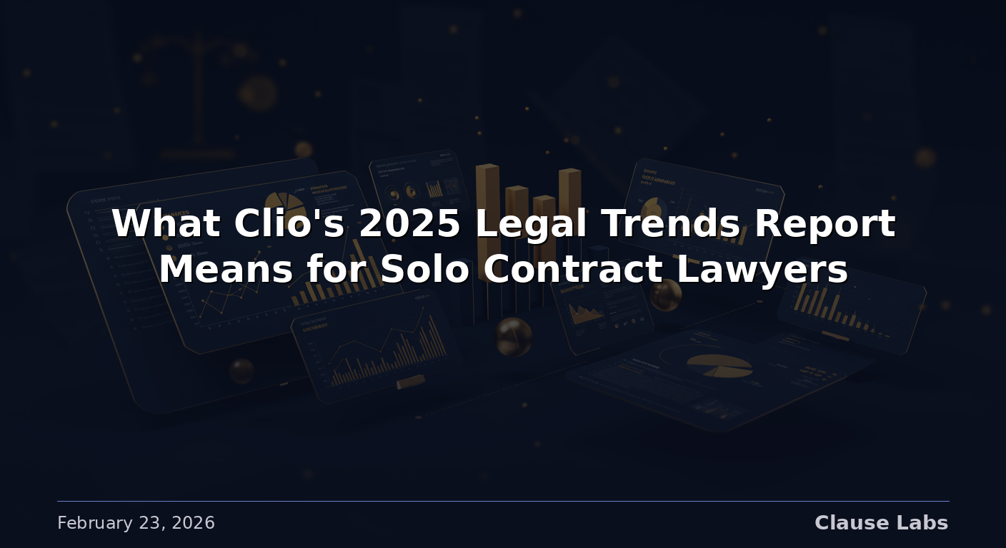 What Clio’s 2025 Legal Trends Report Means for Solo Contract Lawyers