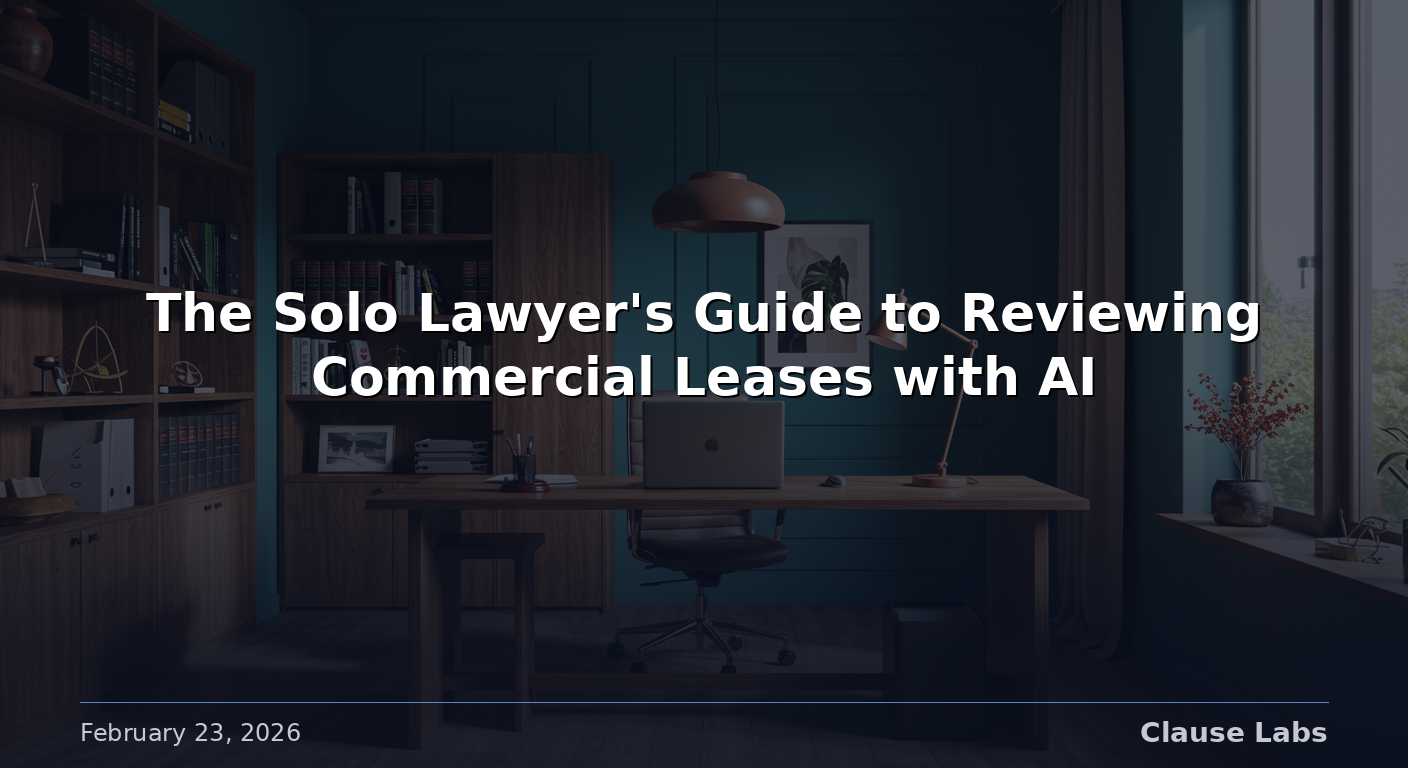 The Solo Lawyer’s Guide to Reviewing Commercial Leases with AI