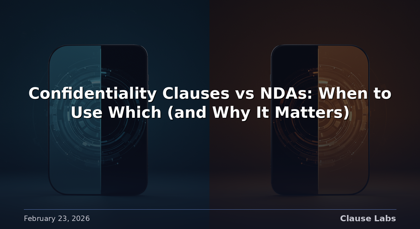 Confidentiality Clauses vs NDAs: When to Use Which (and Why It Matters)