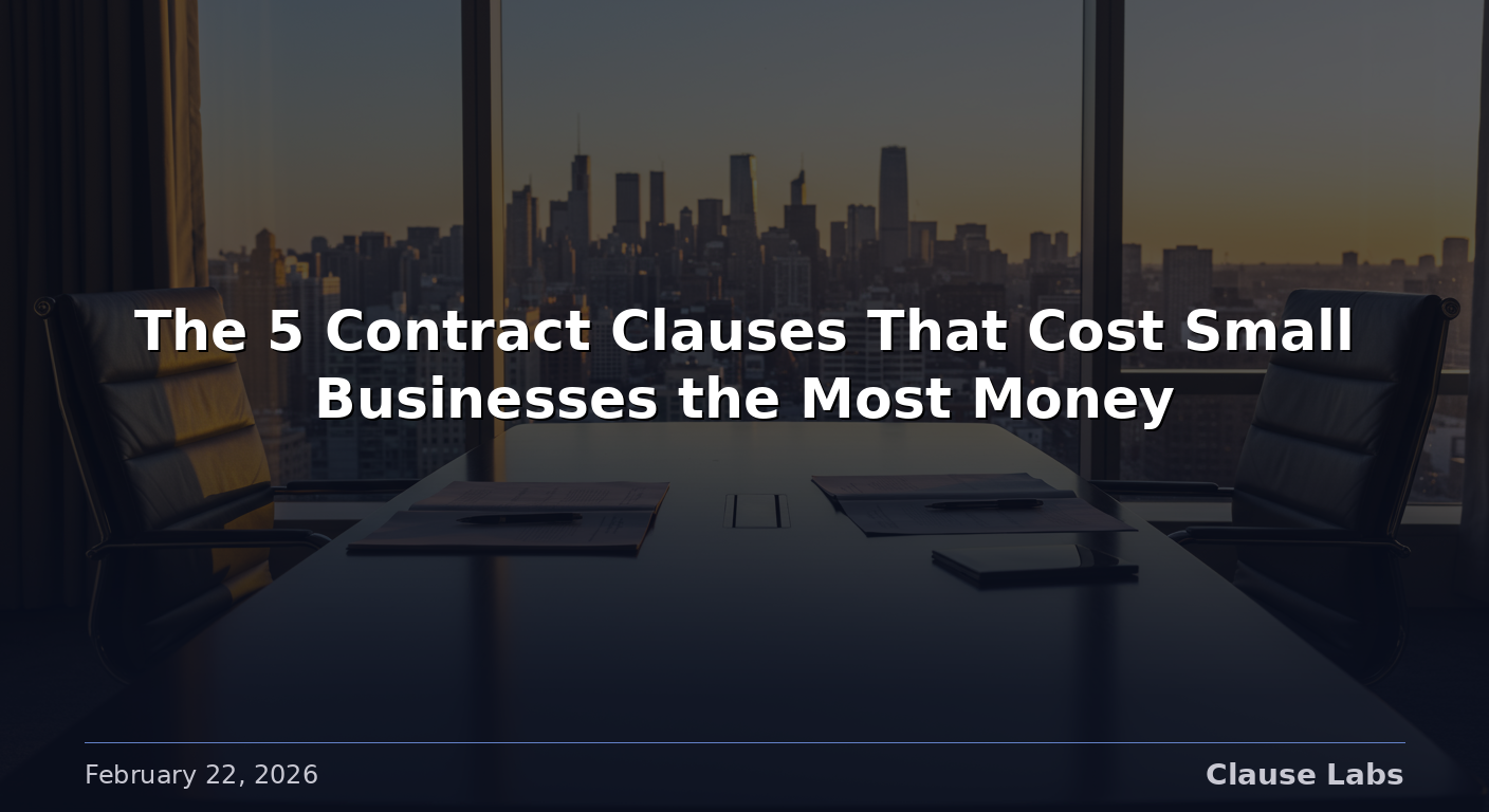The 5 Contract Clauses That Cost Small Businesses the Most Money
