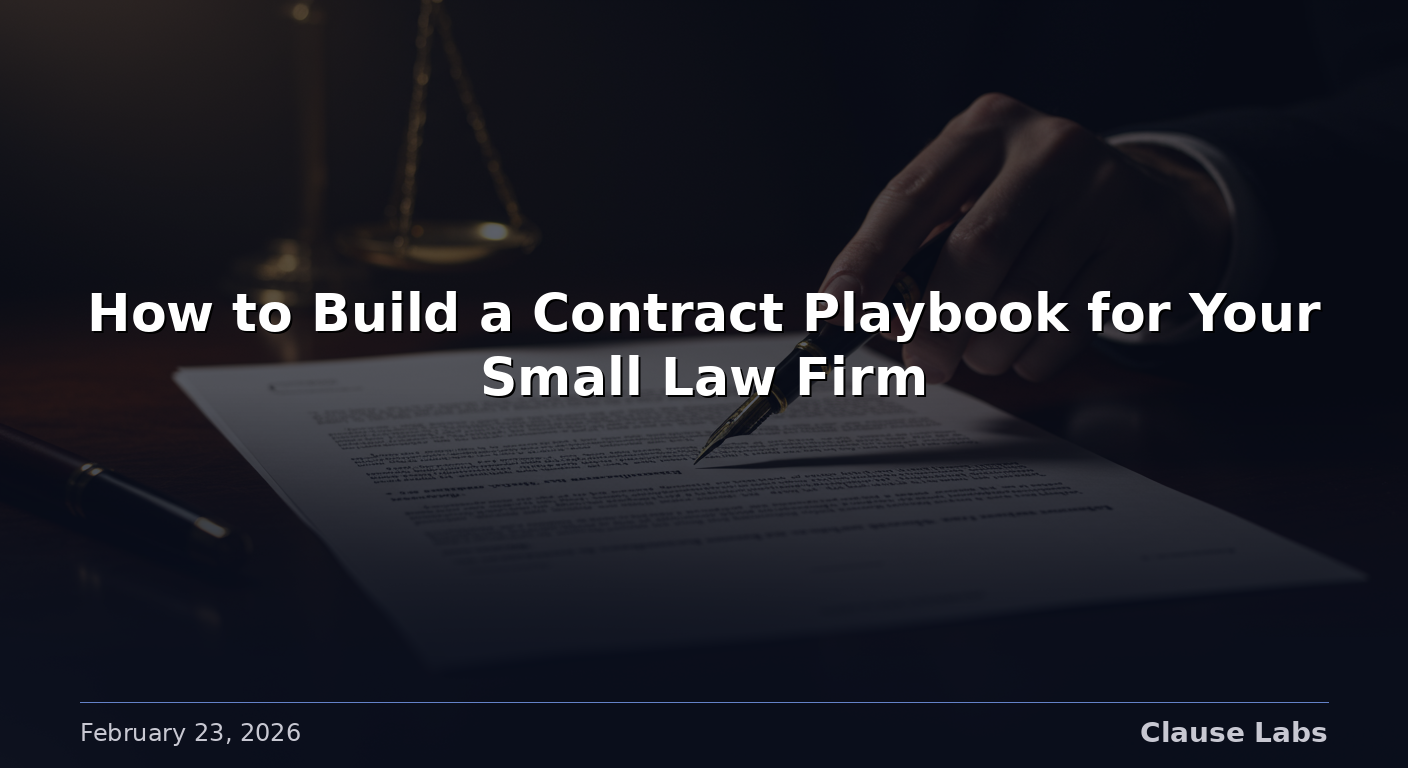 How to Build a Contract Playbook for Your Small Law Firm