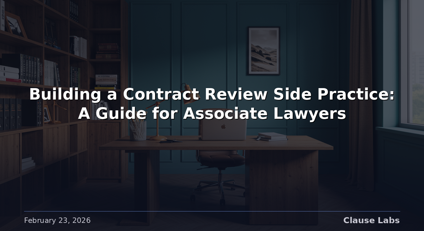Building a Contract Review Side Practice: A Guide for Associate Lawyers