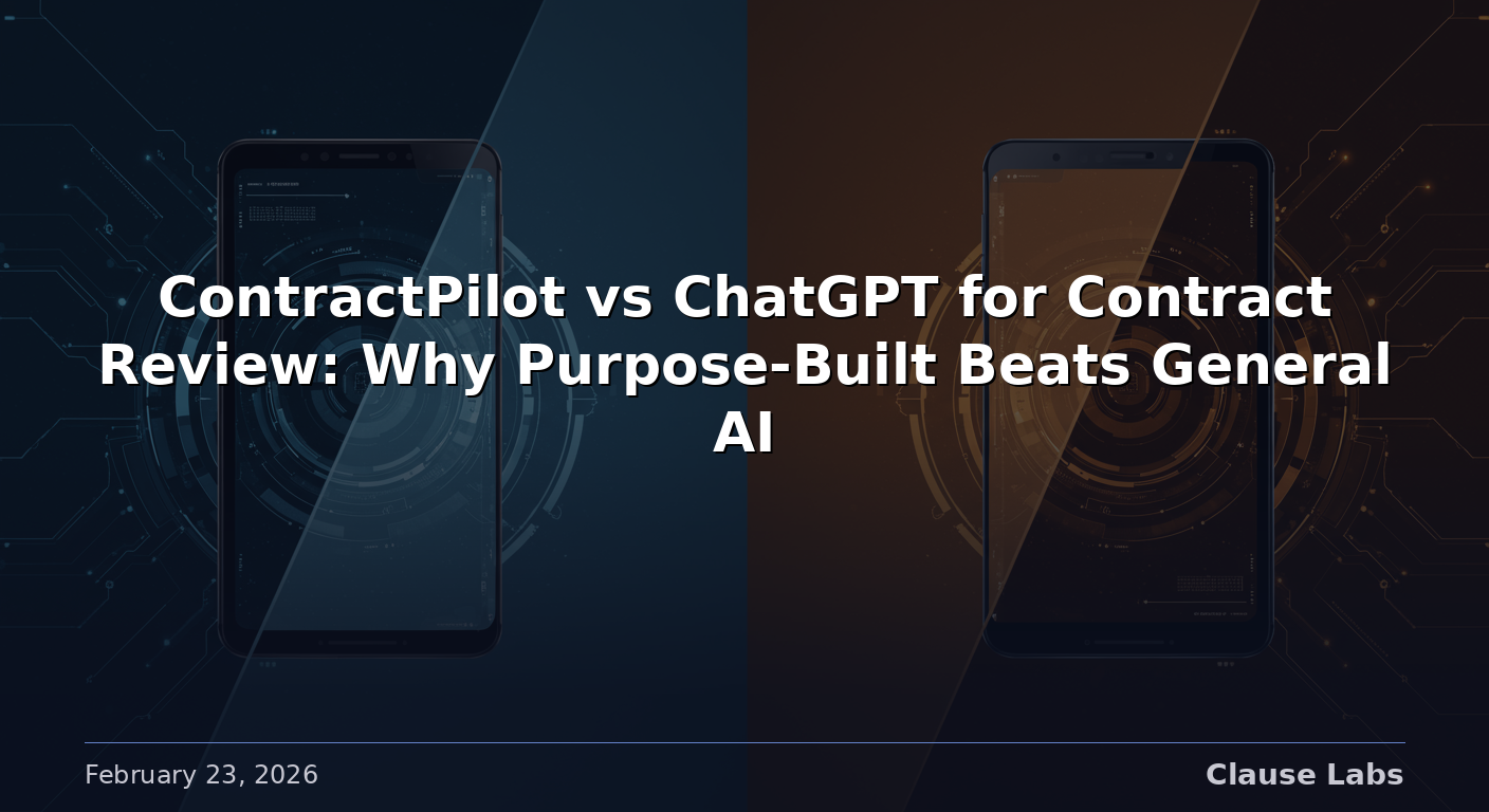 Clause Labs vs ChatGPT for Contract Review: Why Purpose-Built Beats General AI