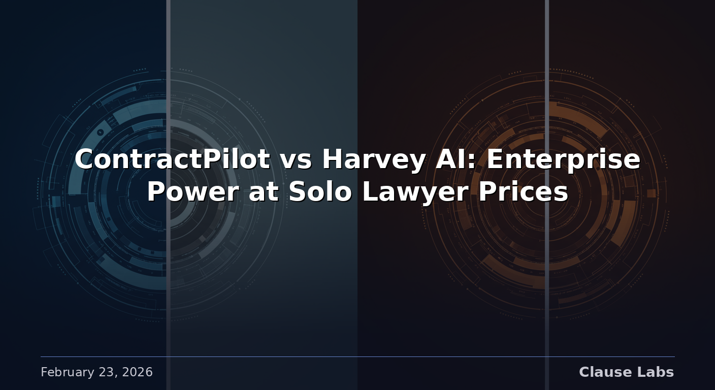 Clause Labs vs Harvey AI: Enterprise Power at Solo Lawyer Prices