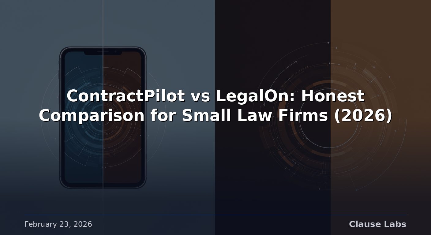 Clause Labs vs LegalOn: Honest Comparison for Small Law Firms (2026)
