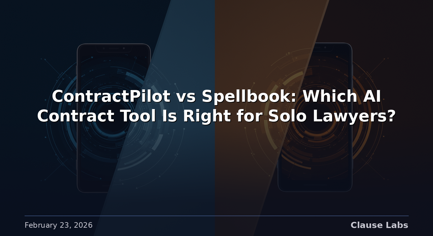 Clause Labs vs Spellbook: Which AI Contract Tool Is Right for Solo Lawyers?