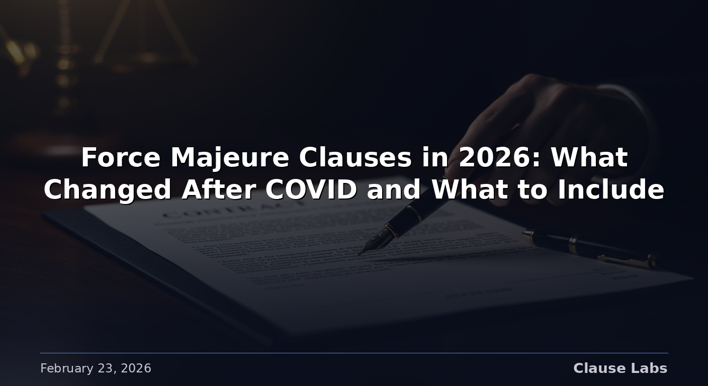 Force Majeure Clauses in 2026: What Changed After COVID and What to Include