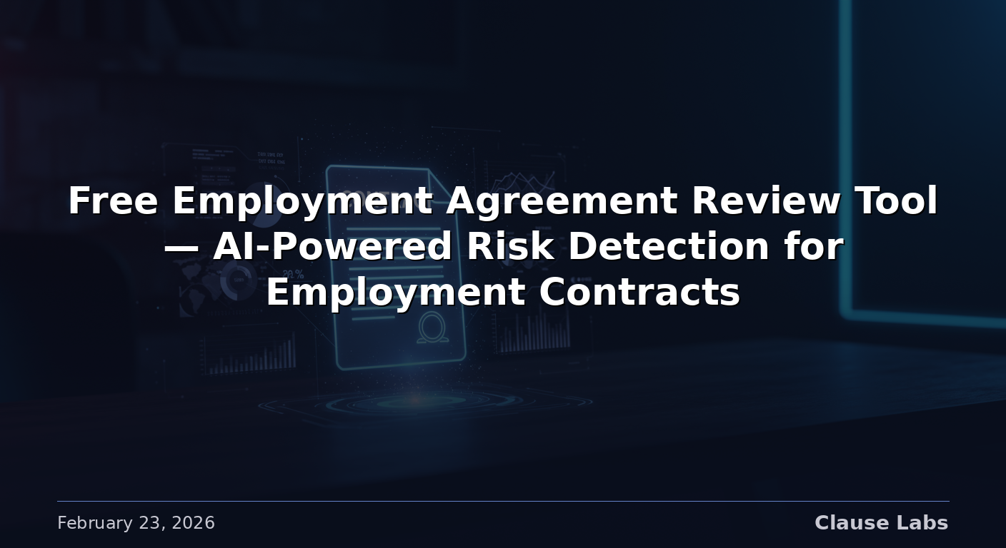 Free Employment Agreement Review Tool — AI-Powered Risk Detection for Employment Contracts