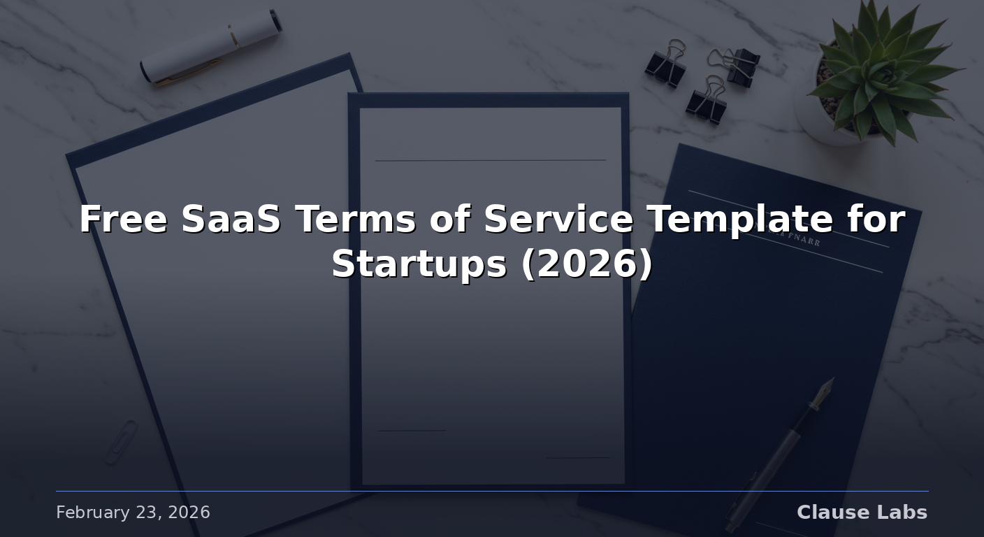 Free SaaS Terms of Service Template for Startups (2026)