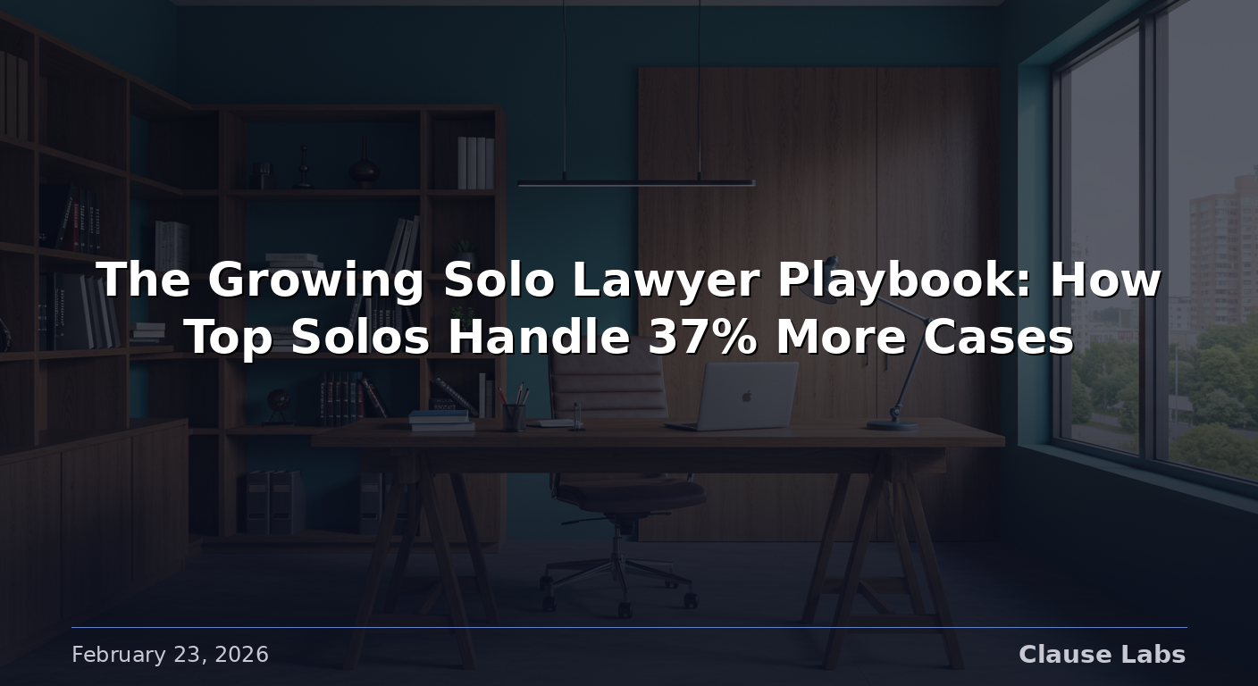 The Growing Solo Lawyer Playbook: How Top Solos Handle 37% More Cases