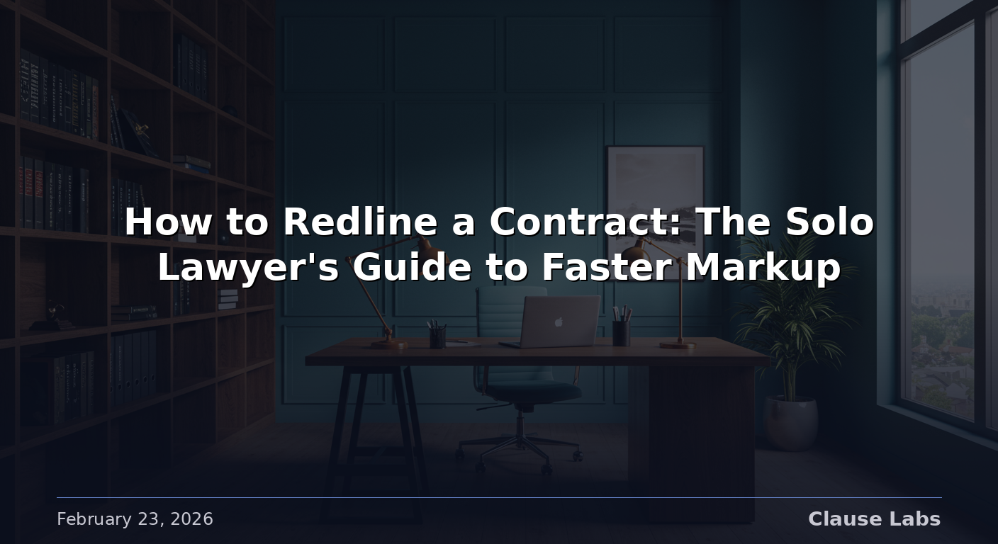 How to Redline a Contract: The Solo Lawyer’s Guide to Faster Markup