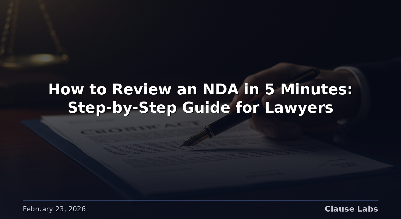 How to Review an NDA in 5 Minutes: Step-by-Step Guide for Lawyers