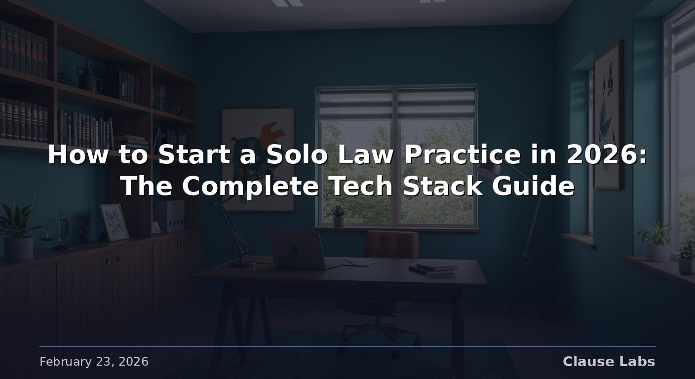 How to Start a Solo Law Practice in 2026: The Complete Tech Stack Guide