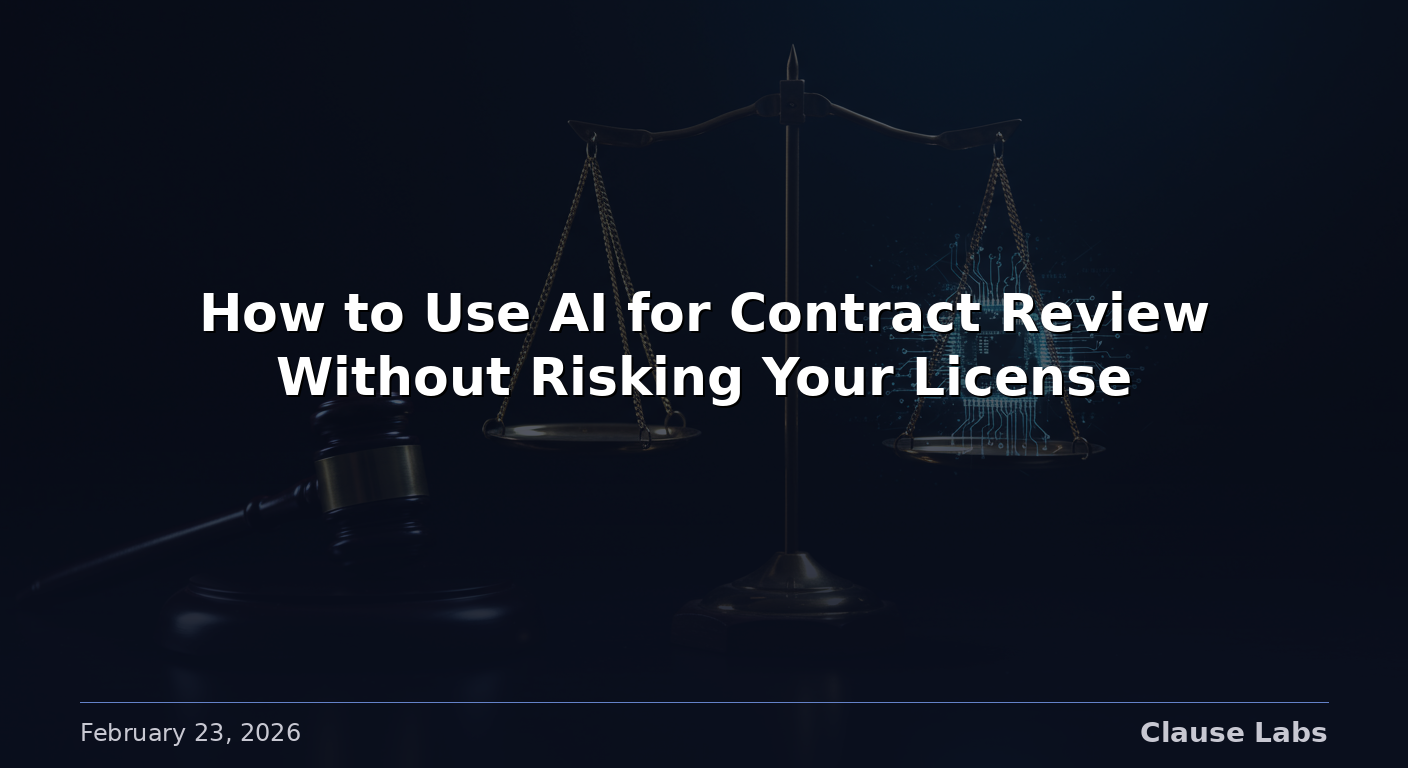 How to Use AI for Contract Review Without Risking Your License