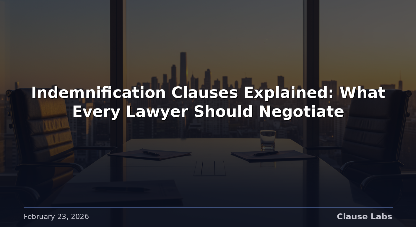 Indemnification Clauses Explained: What Every Lawyer Should Negotiate