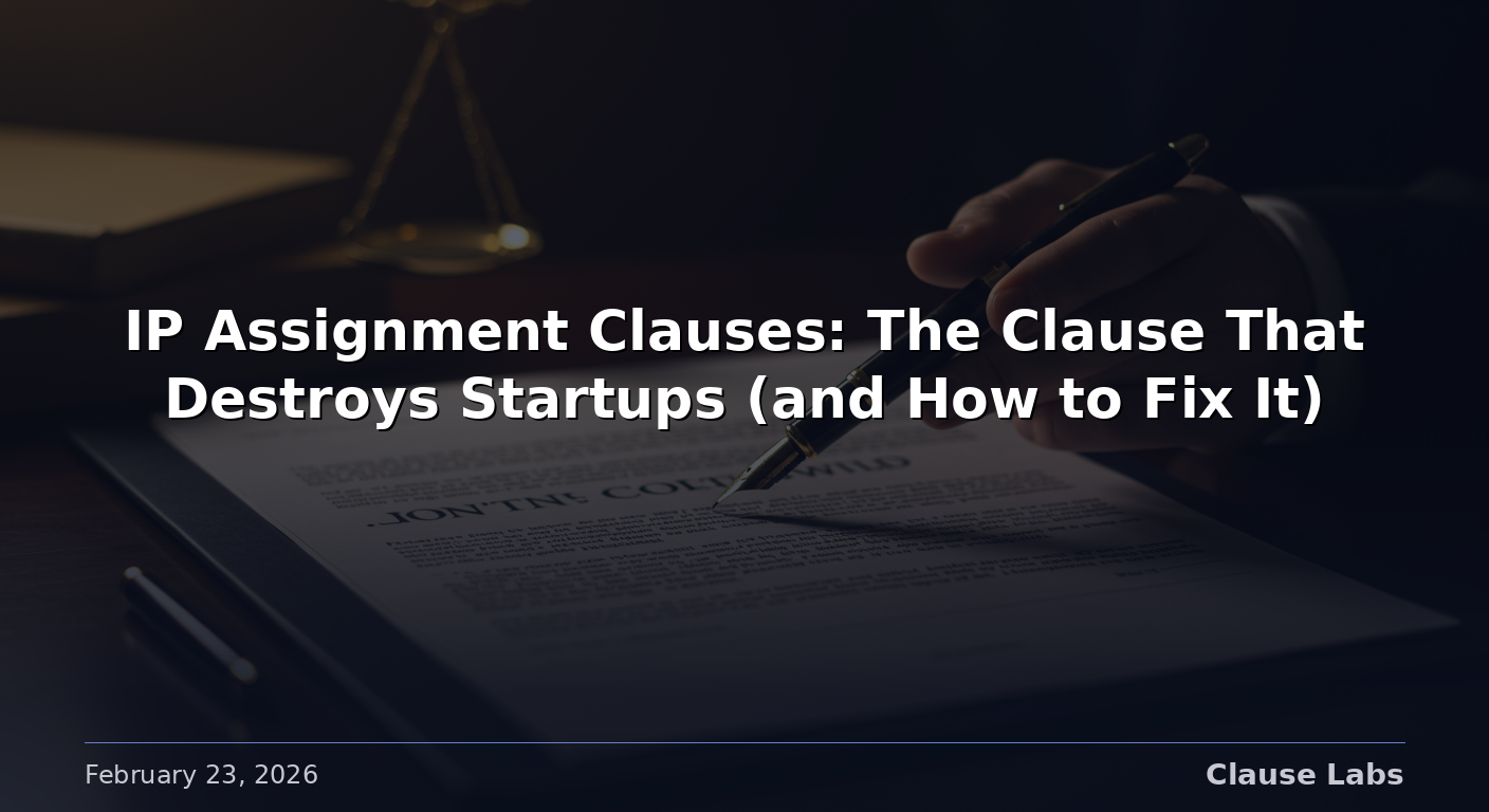IP Assignment Clauses: The Clause That Destroys Startups (and How to Fix It)
