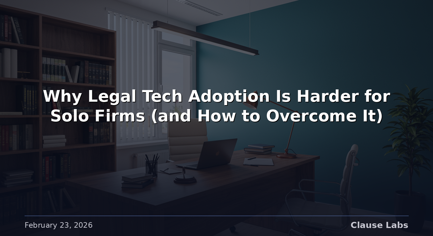 Why Legal Tech Adoption Is Harder for Solo Firms (and How to Overcome It)