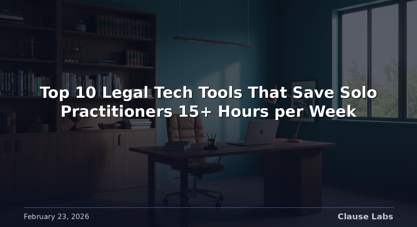 Top 10 Legal Tech Tools That Save Solo Practitioners 15+ Hours per Week