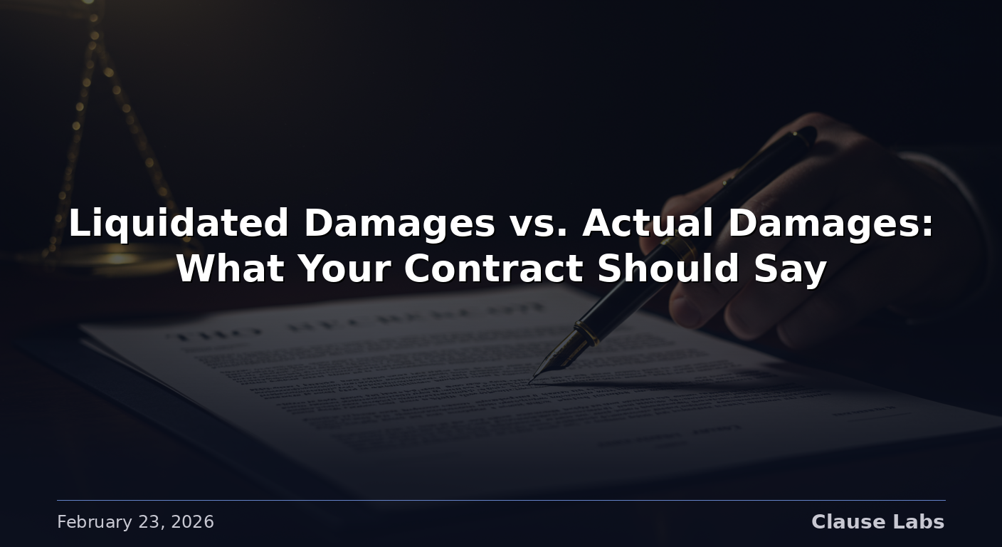 Liquidated Damages vs. Actual Damages: What Your Contract Should Say