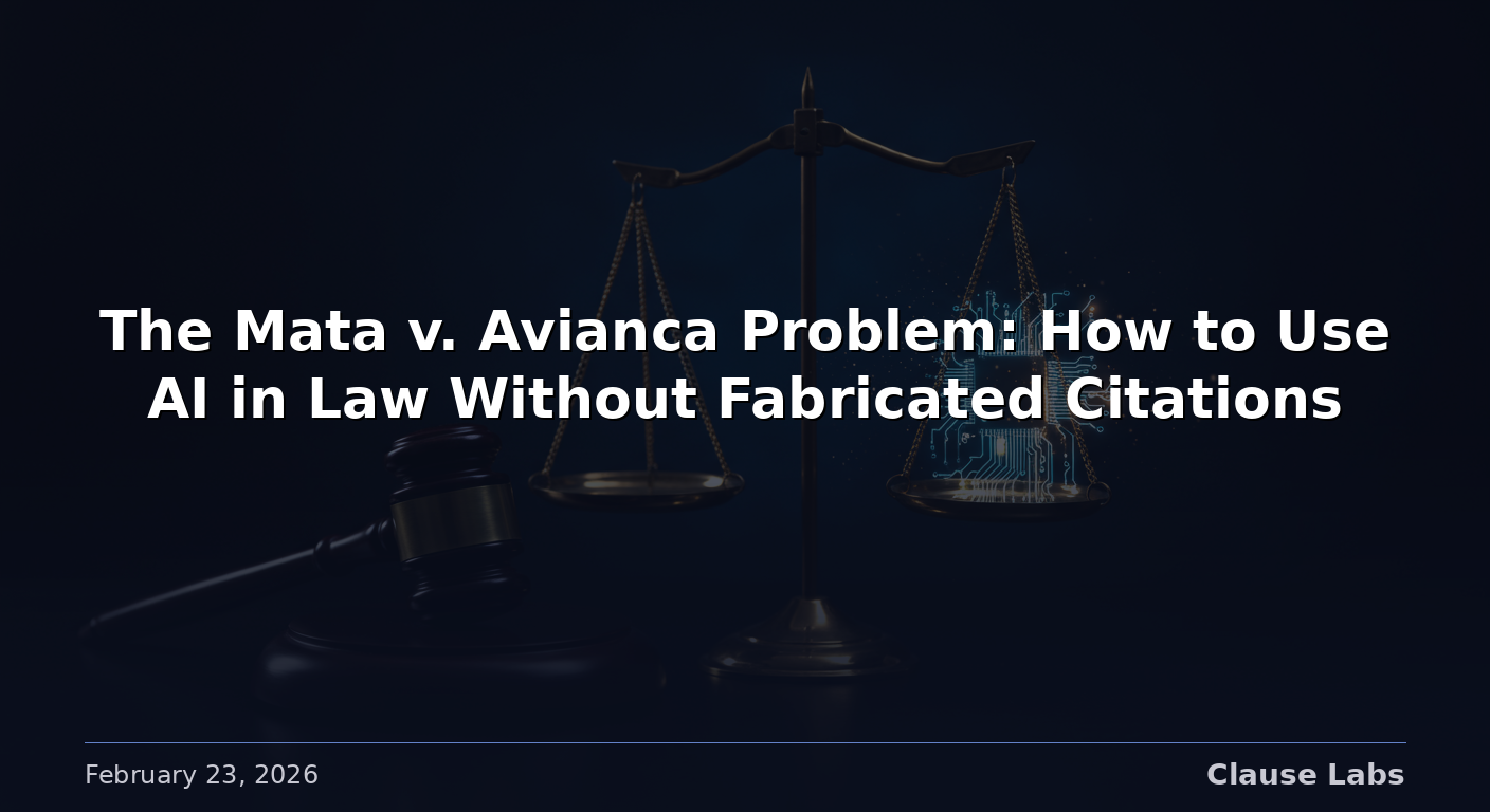 The Mata v. Avianca Problem: How to Use AI in Law Without Fabricated Citations