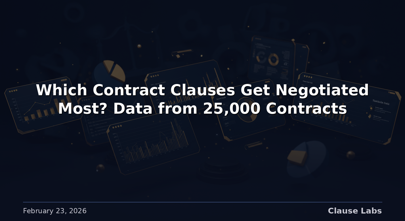 Which Contract Clauses Get Negotiated Most? Data from 25,000 Contracts