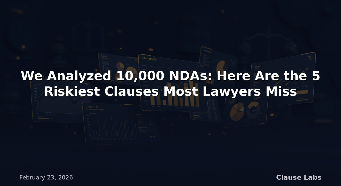 We Analyzed 10,000 NDAs: Here Are the 5 Riskiest Clauses Most Lawyers Miss