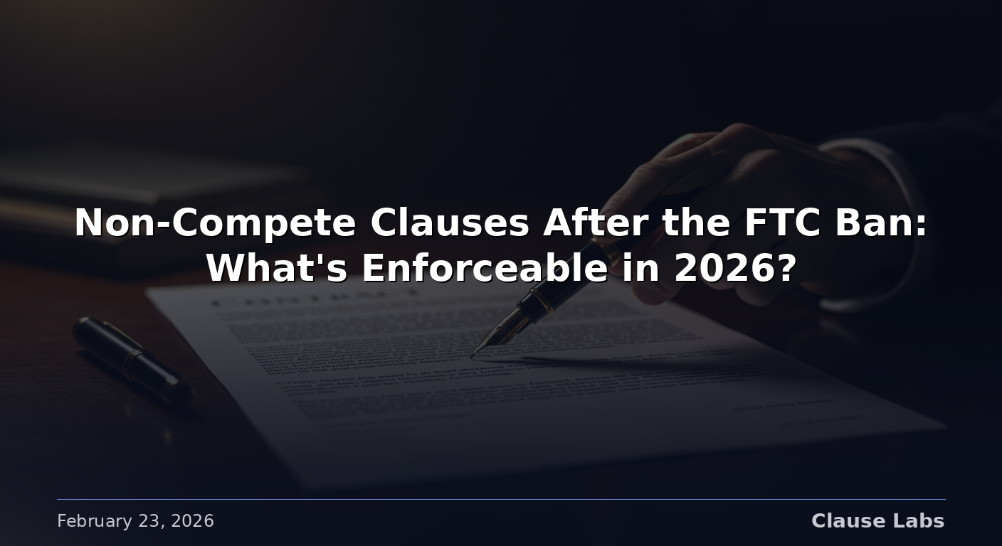 Non-Compete Clauses After the FTC Ban: What’s Enforceable in 2026?