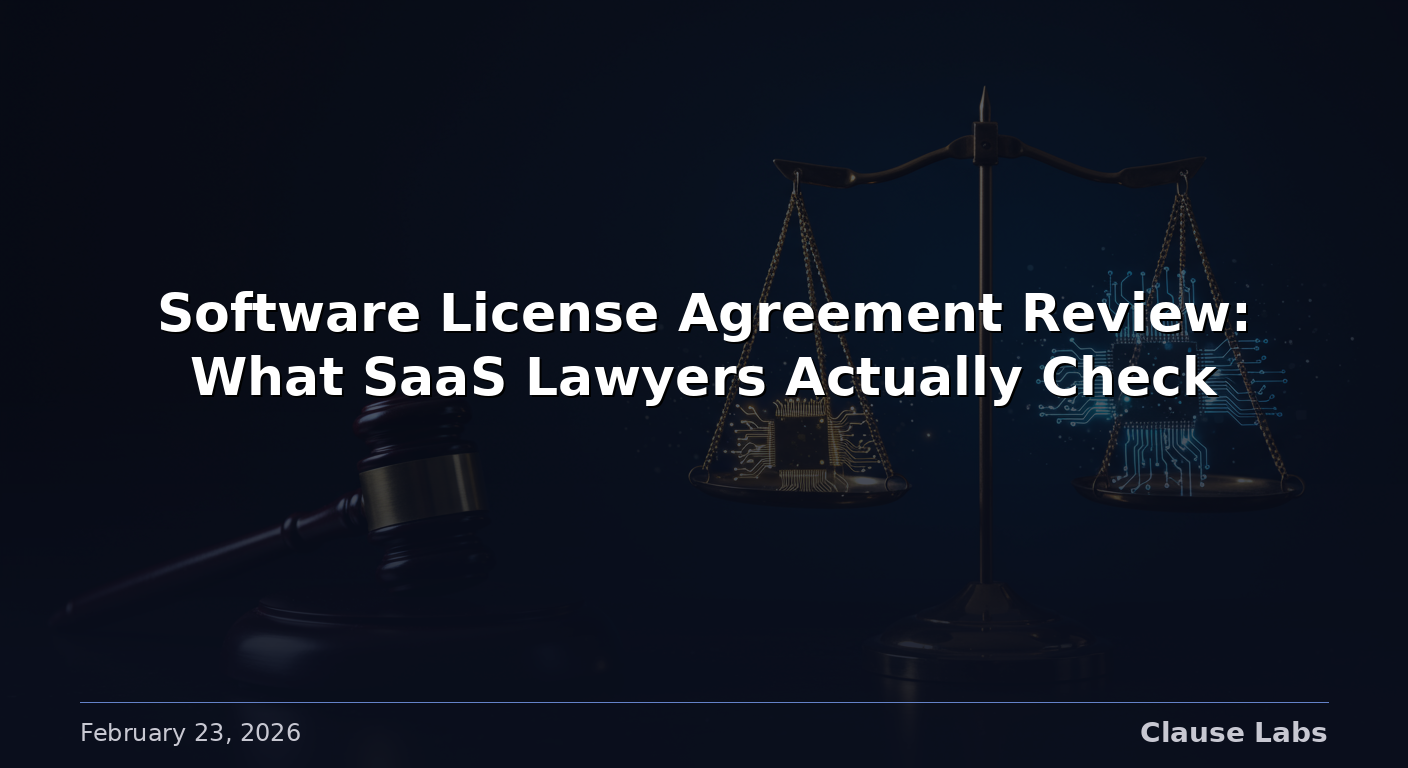 Software License Agreement Review: What SaaS Lawyers Actually Check