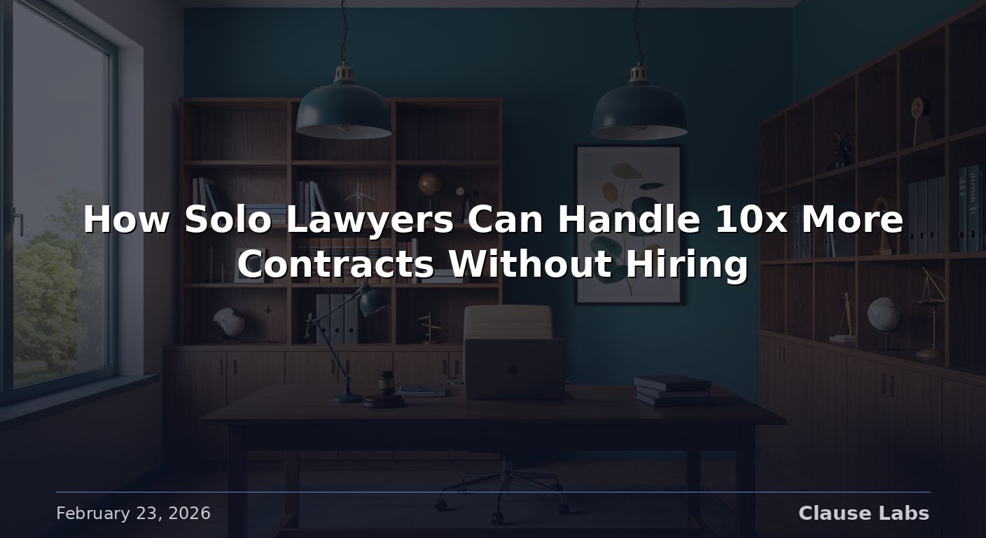 How Solo Lawyers Can Handle 10x More Contracts Without Hiring