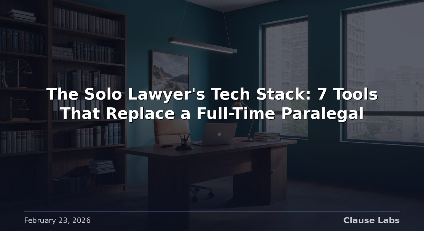 The Solo Lawyer’s Tech Stack: 7 Tools That Replace a Full-Time Paralegal