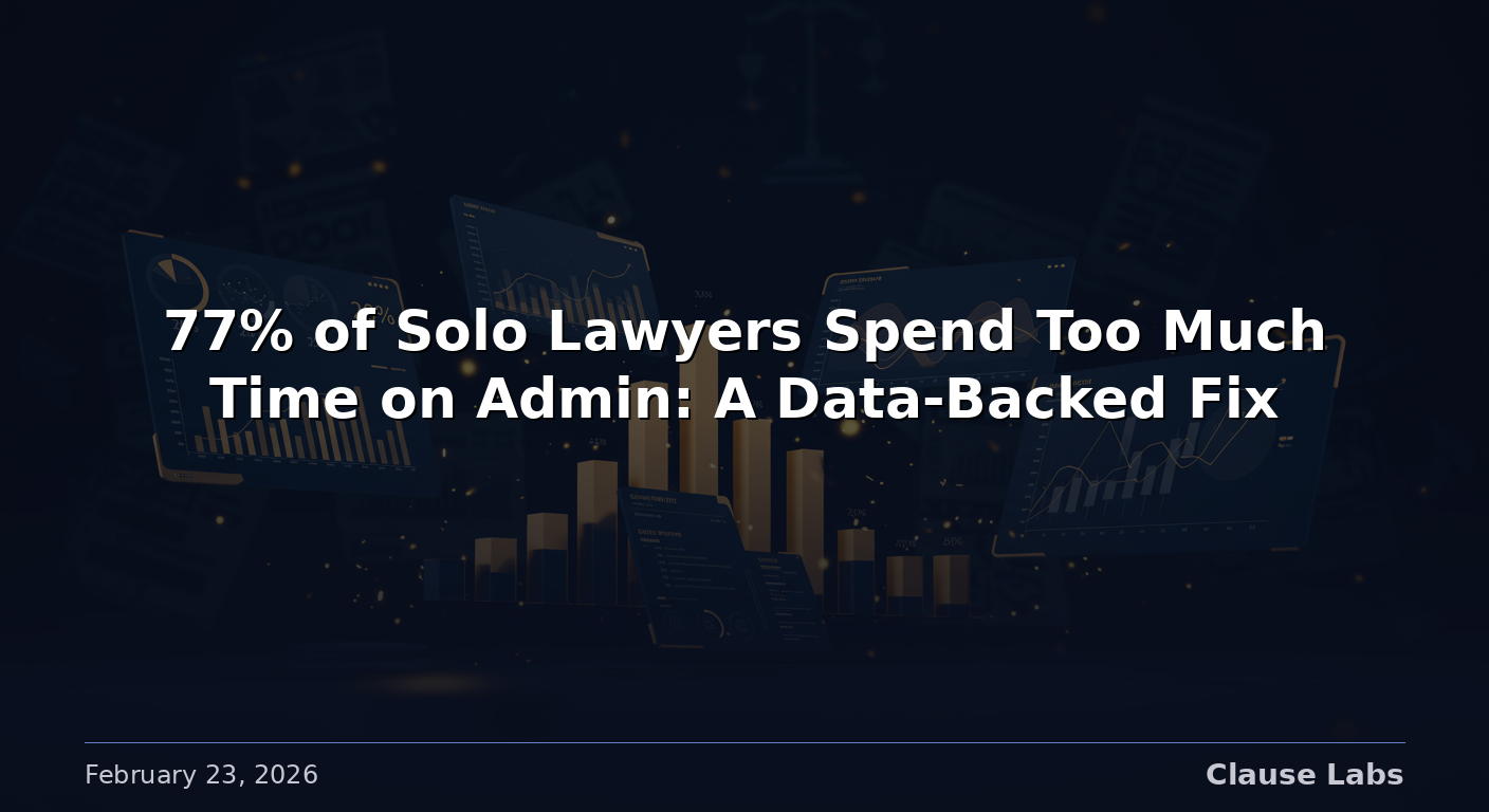77% of Solo Lawyers Spend Too Much Time on Admin: A Data-Backed Fix