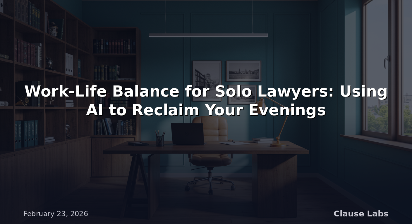 Work-Life Balance for Solo Lawyers: Using AI to Reclaim Your Evenings