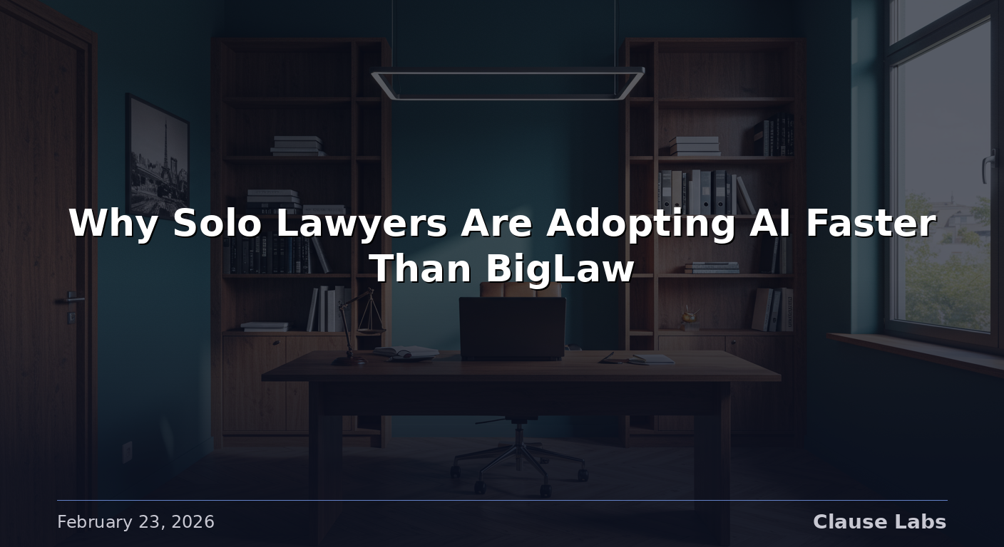 Why Solo Lawyers Are Adopting AI Faster Than BigLaw