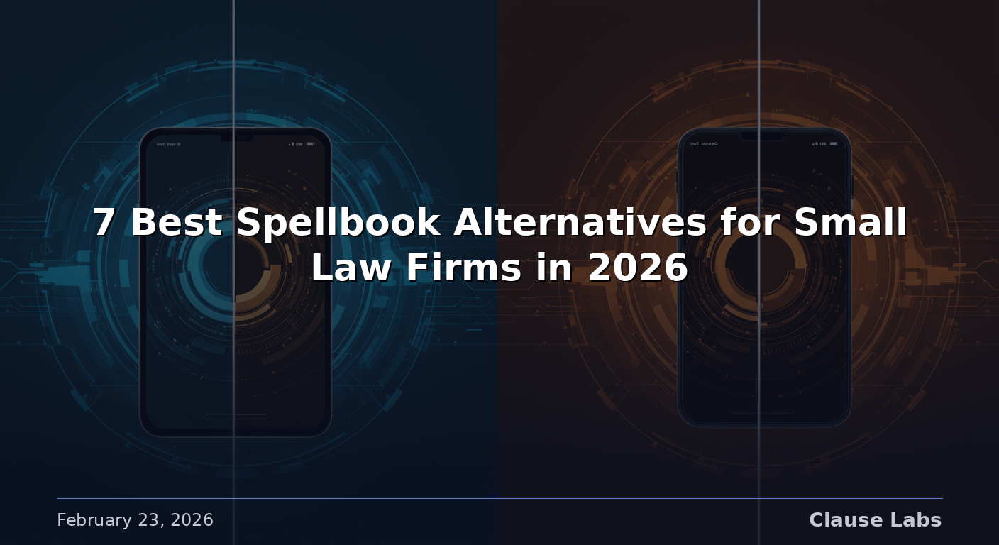 7 Best Spellbook Alternatives for Small Law Firms in 2026