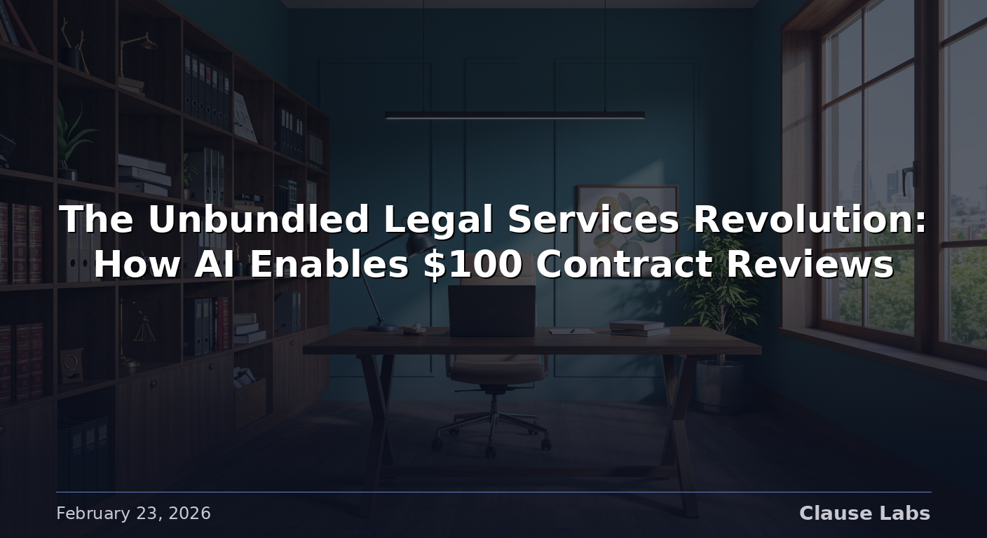 The Unbundled Legal Services Revolution: How AI Enables 00 Contract Reviews