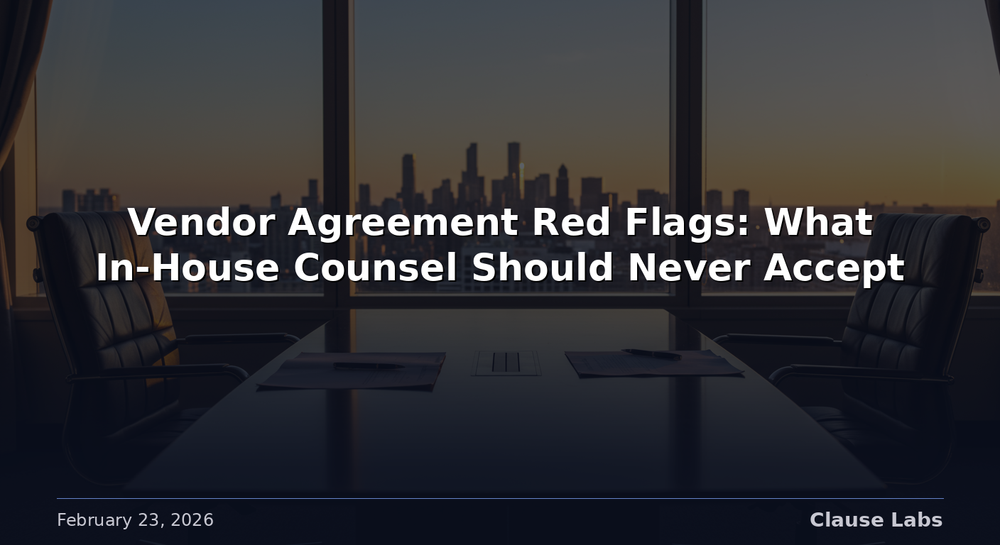 Vendor Agreement Red Flags: What In-House Counsel Should Never Accept