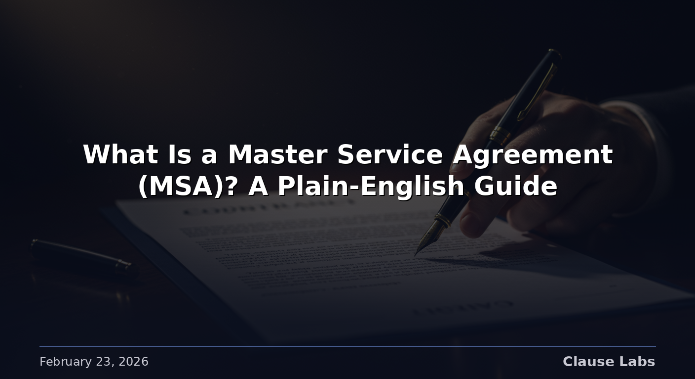 What Is a Master Service Agreement (MSA)? A Plain-English Guide